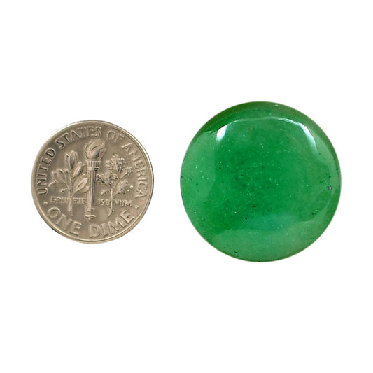 Green Aventurine 24x24x6.4 mm Round Shape Polished Gemstone LS76-06225
