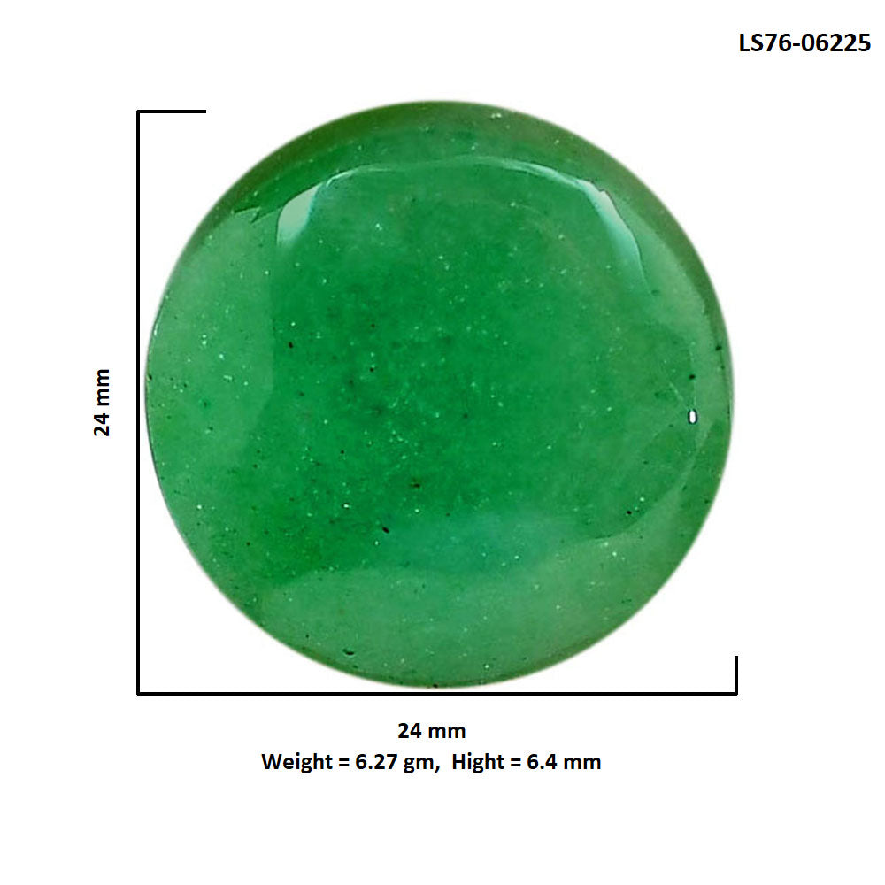 Green Aventurine 24x24x6.4 mm Round Shape Polished Gemstone LS76-06225
