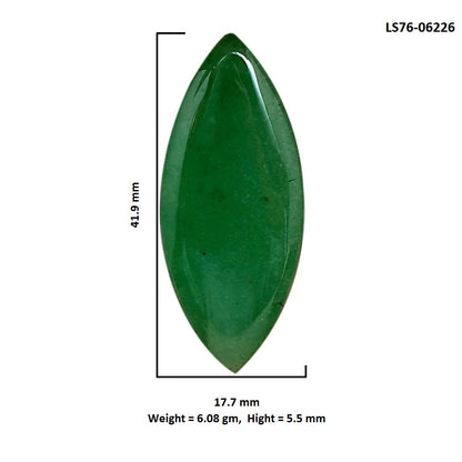 Green Aventurine 17.7x41.9x5.5 mm Marquise Shape Polished Gemstone LS76-06226
