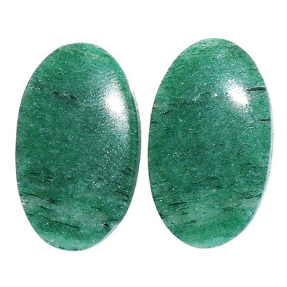 Green Aventurine Pair 14x23.8x4 mm Oval Shape Polished Gemstone LS76-07288