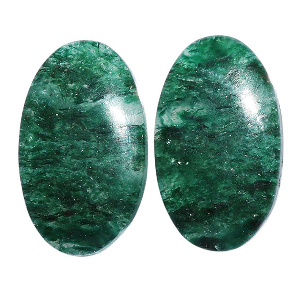 Green Aventurine Pair 14x24x4 mm Oval Shape Polished Gemstone LS76-07295