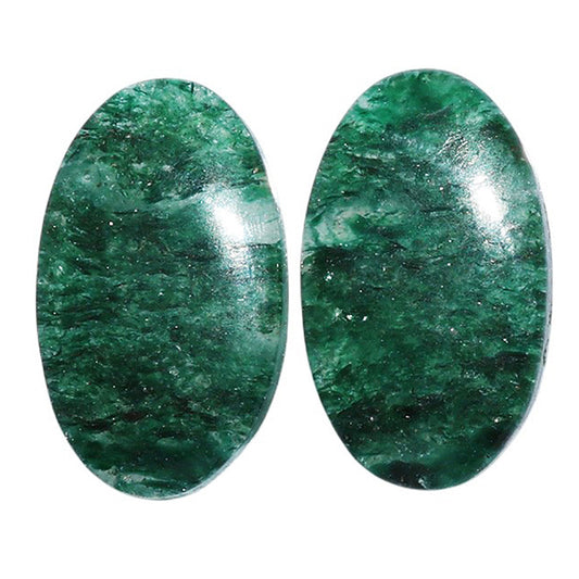 Green Aventurine Pair 14x24x4 mm Oval Shape Polished Gemstone LS76-07295