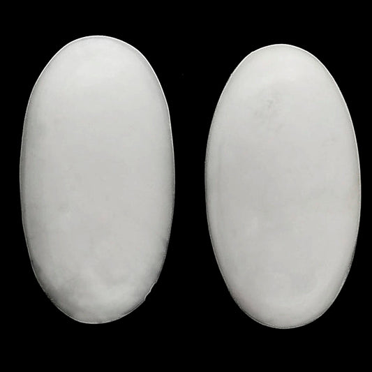 White Opal Pair 11.5x21.2x5.5 mm Oval Shape Polished Gemstone LS77-04844