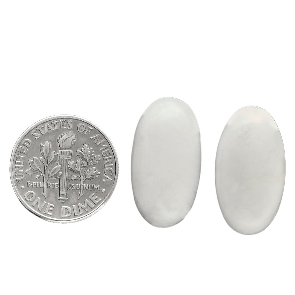 White Opal Pair 11.5x21.2x5.5 mm Oval Shape Polished Gemstone LS77-04844