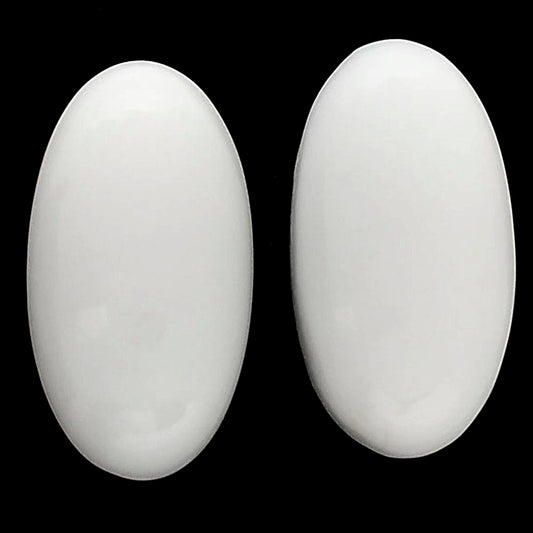 White Opal Pair 11.5x21.2x45.5 mm Oval Shape Polished Gemstone LS77-04845