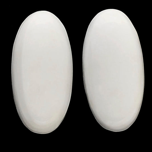 White Opal Pair 10x20.3x5 mm Oval Shape Polished Gemstone LS77-04848