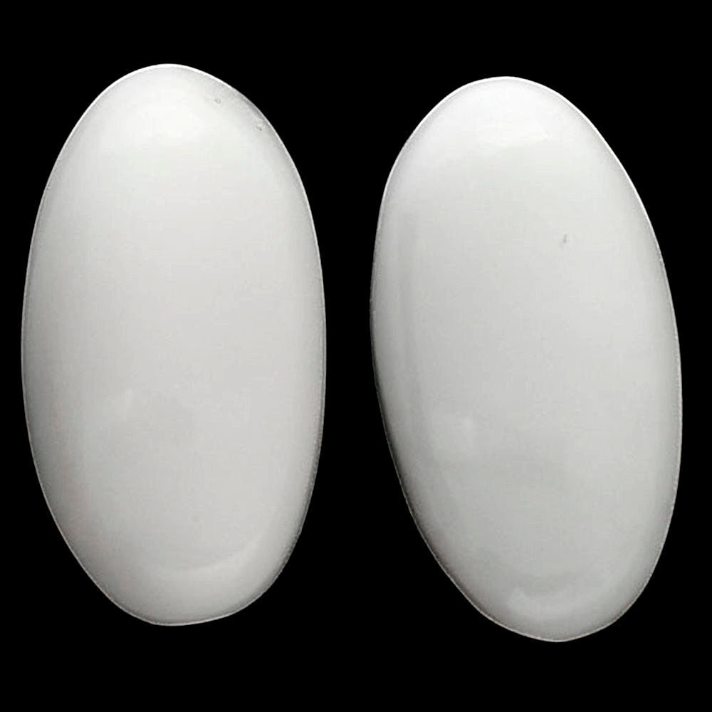 White Opal Pair 11.2x21x5.5 mm Oval Shape Polished Gemstone LS77-04851