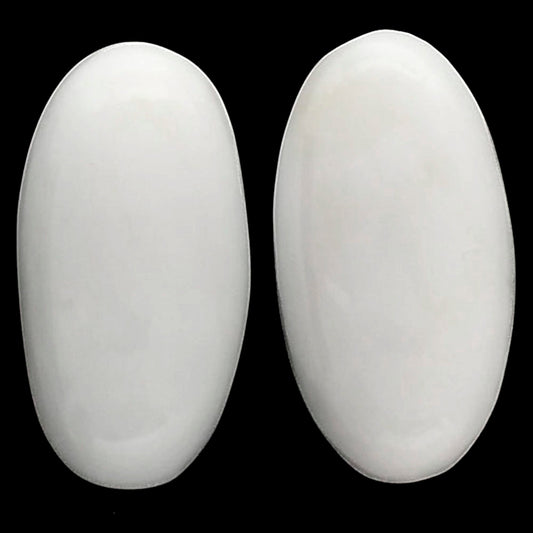 White Opal Pair 11x21x5.5 mm Oval Shape Polished Gemstone LS77-04859