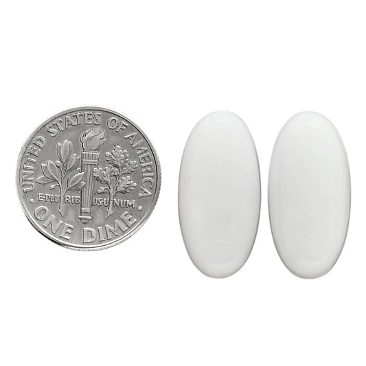 White Opal Pair 10x20.3x5 mm Oval Shape Polished Gemstone LS77-04861