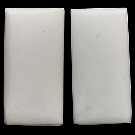 White Opal Pair 10x20x4.5 mm Baguette Shape Polished Gemstone LS77-04864