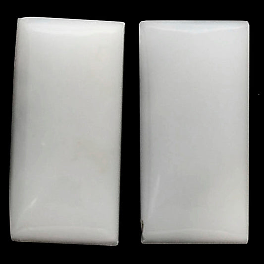 White Opal Pair 9.8x19.8x4.5 mm Baguette Shape Polished Gemstone LS77-04865