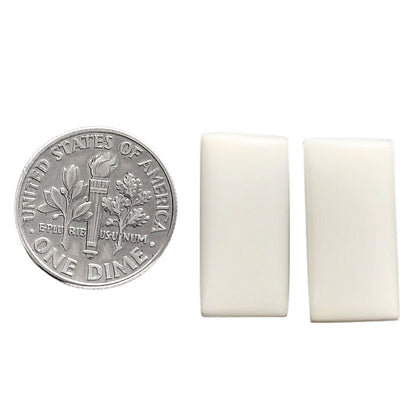 White Opal Pair 9.8x20x4.5 mm Baguette Shape Polished Gemstone LS77-04866