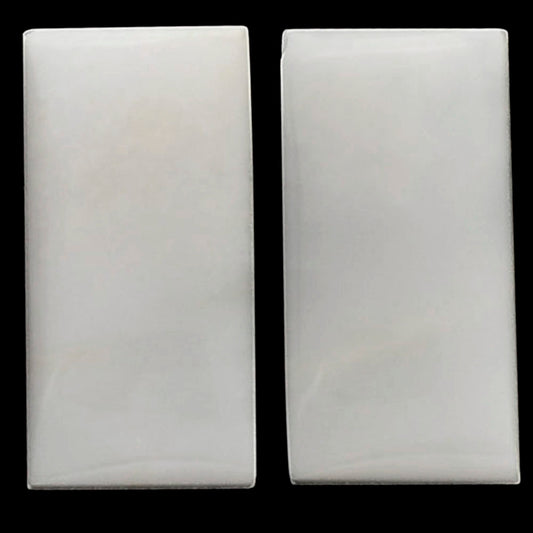 White Opal Pair 10.10x20.1x4.7 mm Baguette Shape Polished Gemstone LS77-04867