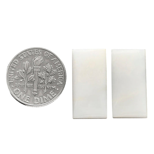White Opal Pair 10.10x20.1x4.7 mm Baguette Shape Polished Gemstone LS77-04867