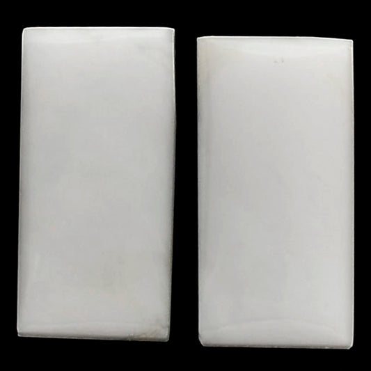 White Opal Pair 10x20x4.5 mm Baguette Shape Polished Gemstone LS77-04868