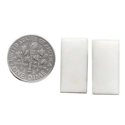 White Opal Pair 10x20x4.5 mm Baguette Shape Polished Gemstone LS77-04868
