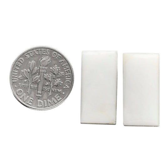 White Opal Pair 10x20x4.5 mm Baguette Shape Polished Gemstone LS77-04868