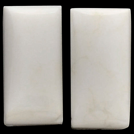 White Opal Pair 10x20x5 mm Baguette Shape Polished Gemstone LS77-04869