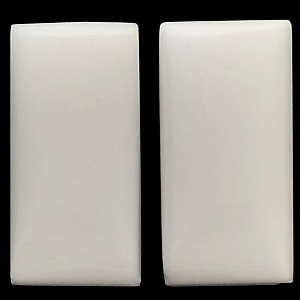 White Opal Pair 10x20x4.5 mm Baguette Shape Polished Gemstone LS77-04870