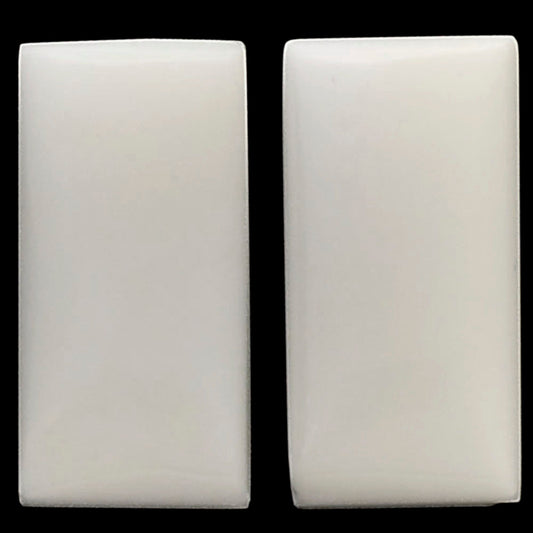 White Opal Pair 10x20x4.5 mm Baguette Shape Polished Gemstone LS77-04870