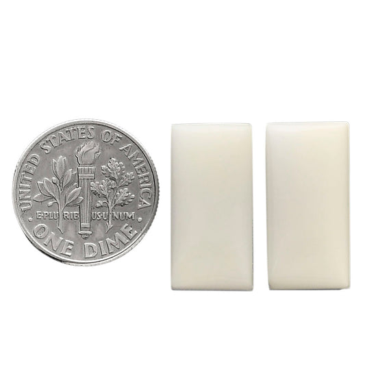 White Opal Pair 10x20x4.5 mm Baguette Shape Polished Gemstone LS77-04870