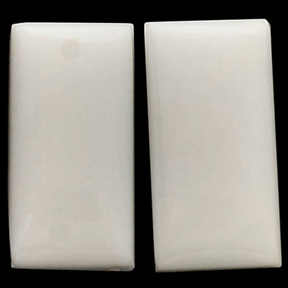 White Opal Pair 10.2x20x5 mm Baguette Shape Polished Gemstone LS77-04871