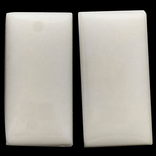 White Opal Pair 10.2x20x5 mm Baguette Shape Polished Gemstone LS77-04871