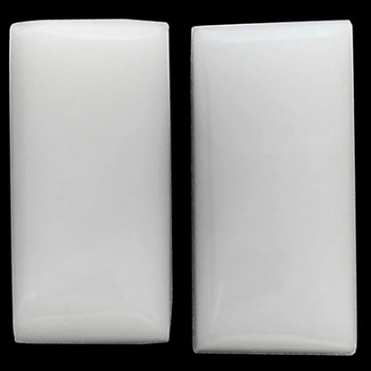 White Opal Pair 10x20x4.7 mm Baguette Shape Polished Gemstone LS77-04872