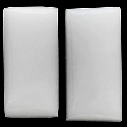 White Opal Pair 10x20x4.7 mm Baguette Shape Polished Gemstone LS77-04872