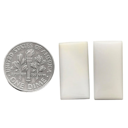 White Opal Pair 10x20x4.5 mm Baguette Shape Polished Gemstone LS77-04873