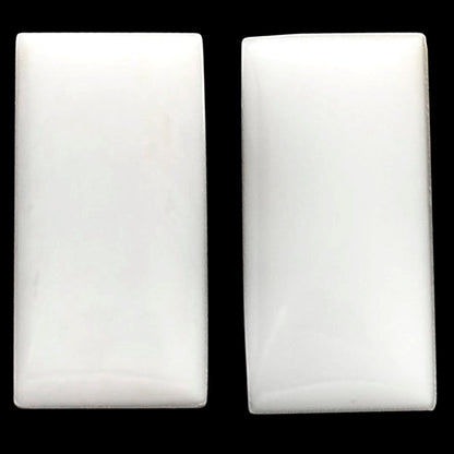 White Opal Pair 10x20x4.5 mm Baguette Shape Polished Gemstone LS77-04874