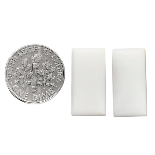 White Opal Pair 10x20x4.5 mm Baguette Shape Polished Gemstone LS77-04874