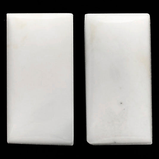 White Opal Pair 10.3x20.5x5 mm Baguette Shape Polished Gemstone LS77-04875
