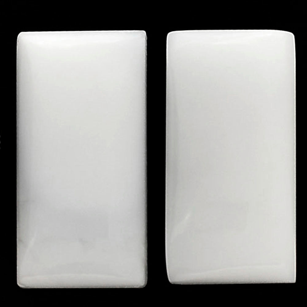White Opal Pair 10x20x4.5 mm Baguette Shape Polished Gemstone LS77-04876