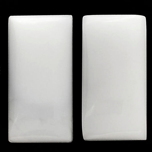 White Opal Pair 10x20x4.5 mm Baguette Shape Polished Gemstone LS77-04876