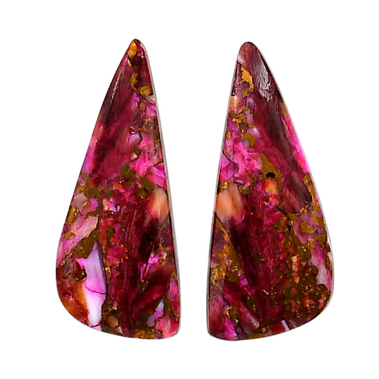 Kingman Pink Dahlia Turquoise Pair 12.1x28.8x3 mm Fancy Shape Polished Gemstone LS78-04950