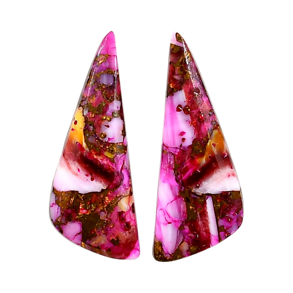 Kingman Pink Dahlia Turquoise Pair 11.8x30.9x3.5 mm Fancy Shape Polished Gemstone LS78-04951