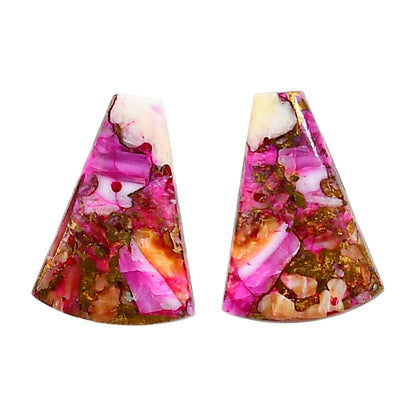 Kingman Pink Dahlia Turquoise Pair 14.7x20.5x3 mm Fancy Shape Polished Gemstone LS78-04967