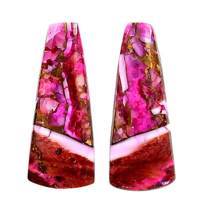 Kingman Pink Dahlia Turquoise Pair 11x27.5x3.5 mm Fancy Shape Polished Gemstone LS78-04980