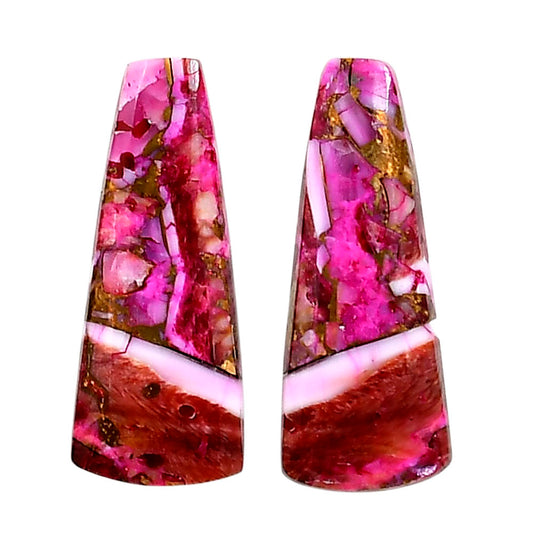 Kingman Pink Dahlia Turquoise Pair 11x27.5x3.5 mm Fancy Shape Polished Gemstone LS78-04980