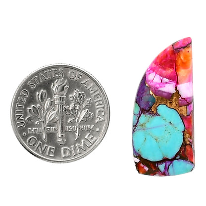 Kingman Orange Dahlia Turquoise 11x24.35x3.7 mm Fancy Shape Polished Gemstone LS78-05318