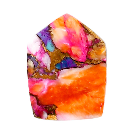 Kingman Orange Dahlia Turquoise 16.8x22.45x3.5 mm Fancy Shape Polished Gemstone LS78-05334