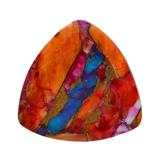 Kingman Orange Dahlia Turquoise 21.3x21.3x4.5 mm Fancy Shape Polished Gemstone LS78-06855