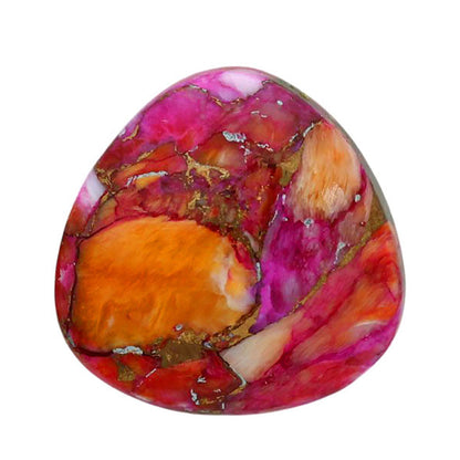 Kingman Orange Dahlia Turquoise 19.9x19.9x5 mm Fancy Shape Polished Gemstone LS78-06864