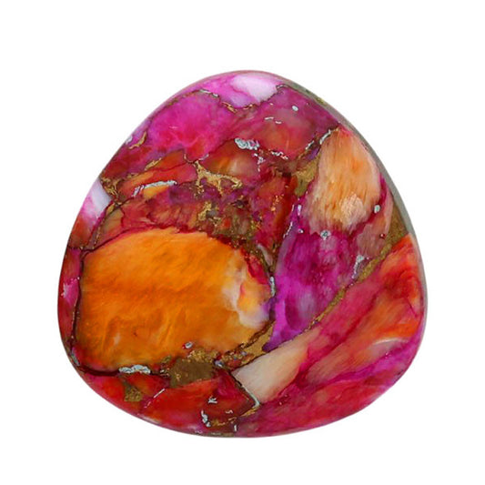 Kingman Orange Dahlia Turquoise 19.9x19.9x5 mm Fancy Shape Polished Gemstone LS78-06864