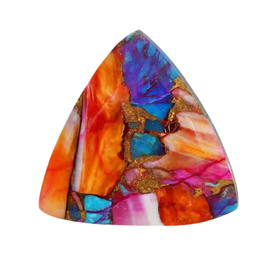 Kingman Orange Dahlia Turquoise 19.7x19.7x4 mm Fancy Shape Polished Gemstone LS78-06866