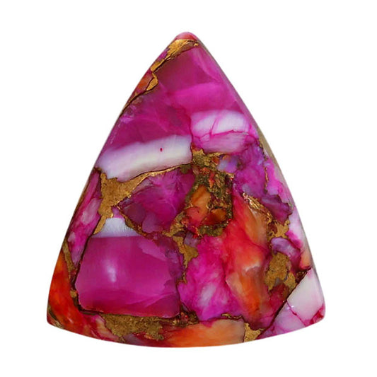 Kingman Orange Dahlia Turquoise 19.75x22.3x4.8 mm Fancy Shape Polished Gemstone LS78-06873