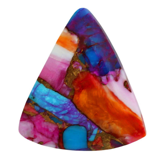 Kingman Orange Dahlia Turquoise 20.5x22.8x4 mm Fancy Shape Polished Gemstone LS78-06879