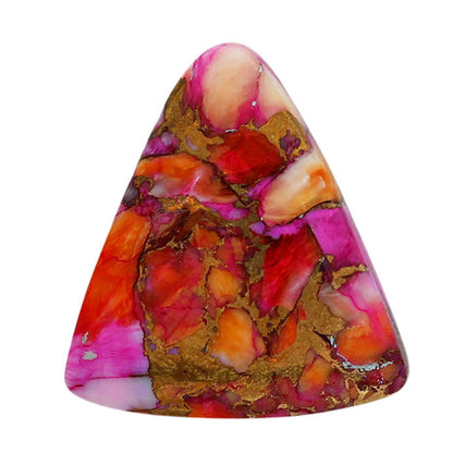 Kingman Orange Dahlia Turquoise 20.8x22.8x5 mm Fancy Shape Polished Gemstone LS78-06887