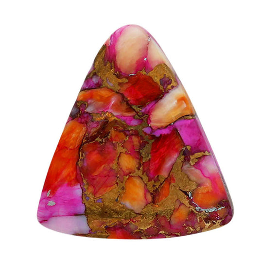 Kingman Orange Dahlia Turquoise 20.8x22.8x5 mm Fancy Shape Polished Gemstone LS78-06887